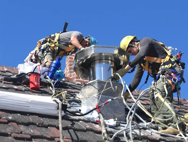 Protective chimney cap installed by Simsbury Chimney Sweep in Simsbury, CT