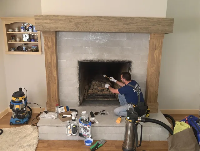 Detailed creosote removal process by Simsbury Chimney Sweep in Simsbury, CT