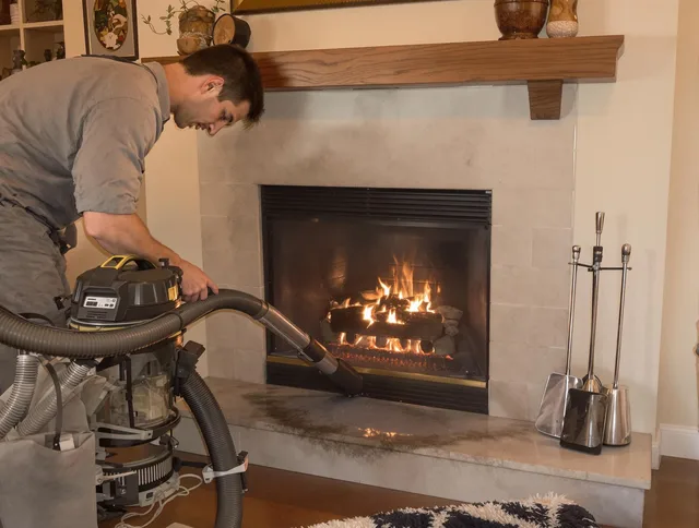 Routine fireplace upkeep by Simsbury Chimney Sweep in Simsbury, CT